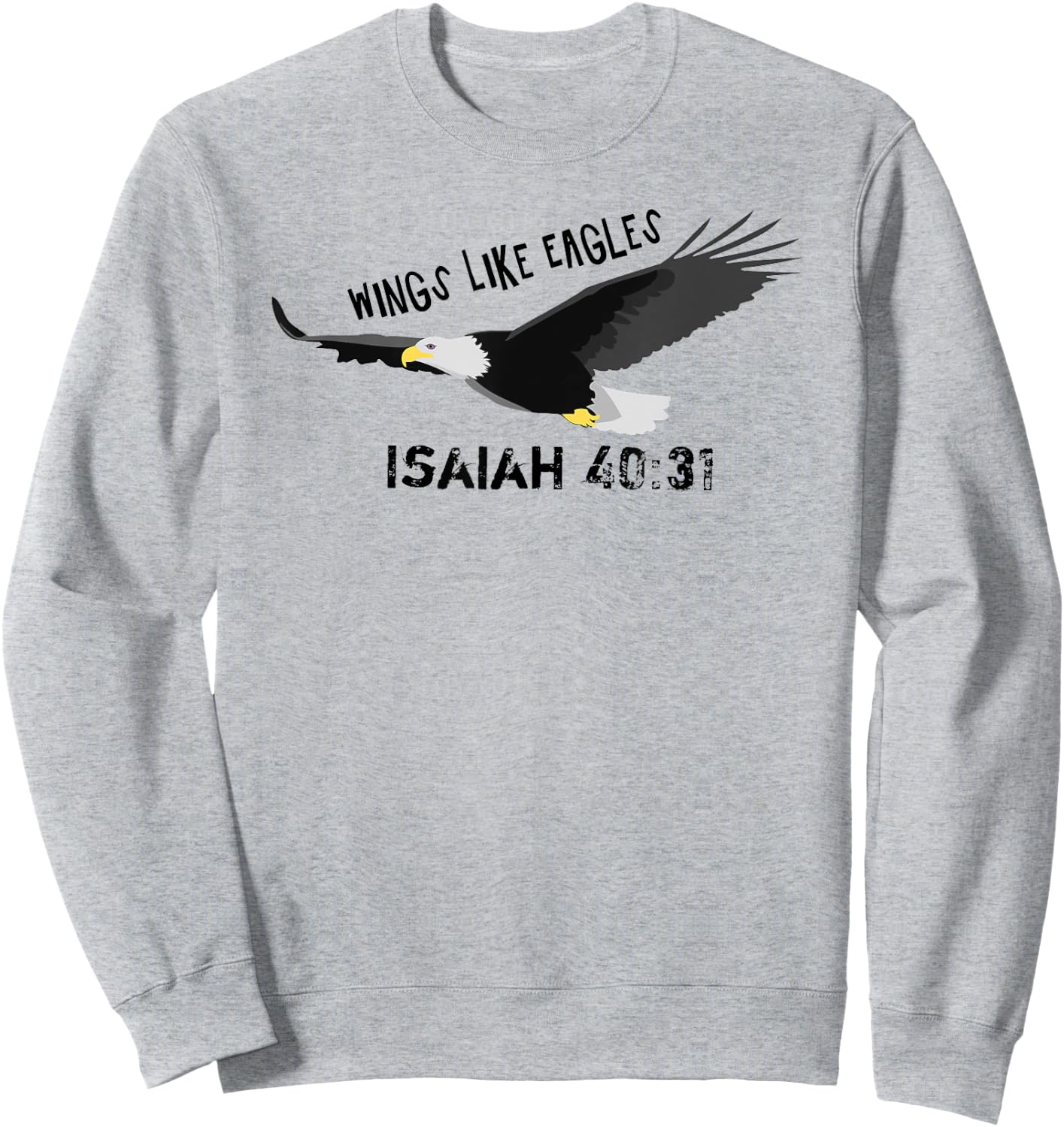 Wings Like Eagles - Isaja 40.31 - Bible Verse - Jesus 4m3 Sweatshirt - Sweatshirt | Ash