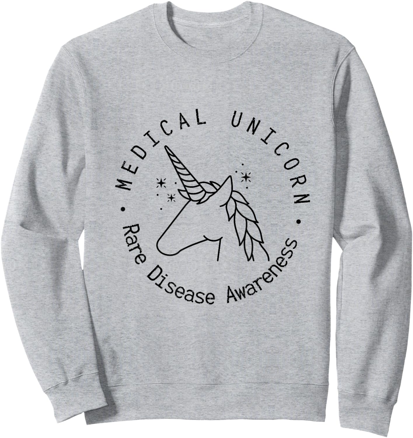 Medical Unicorn Rare Disease Awareness EDS Chronic Illness Sweatshirt - Sweatshirt | Ash