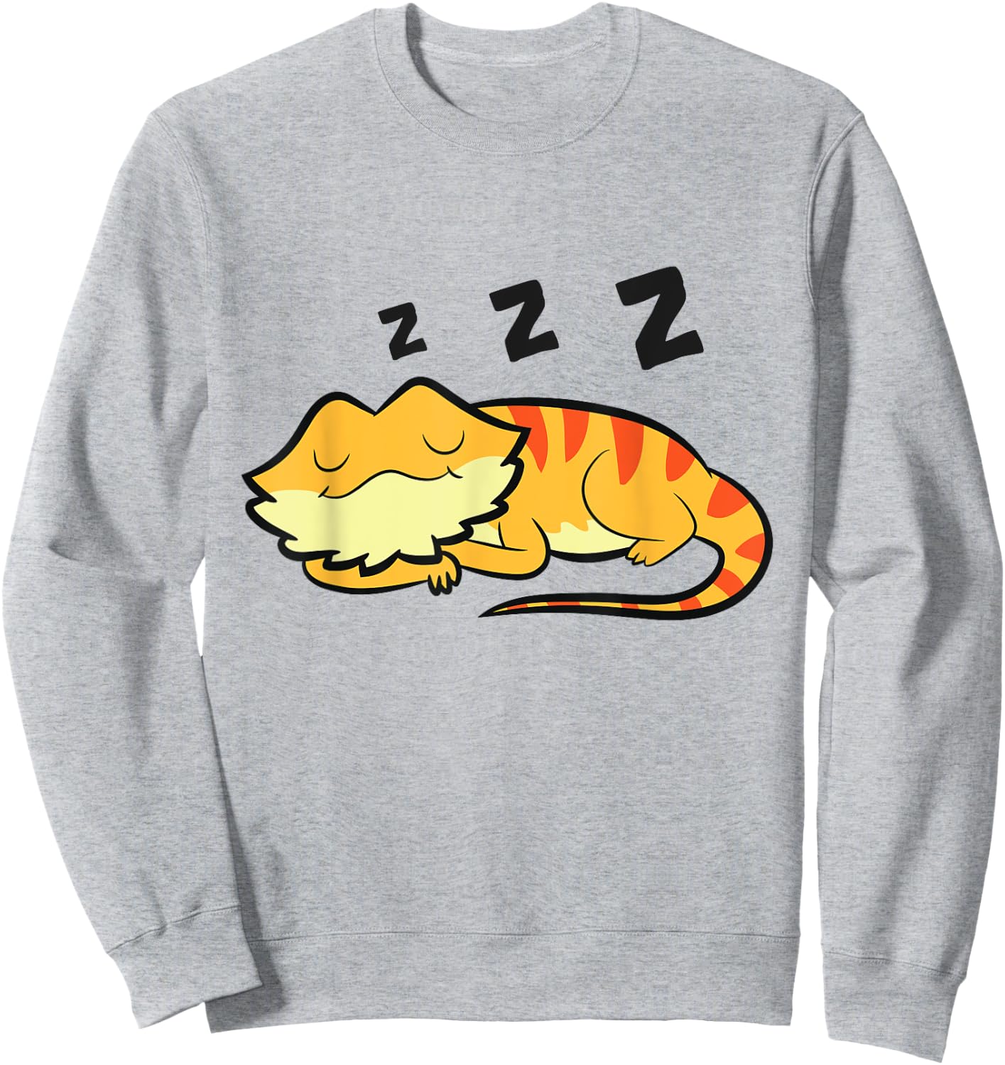 Bearded Dragon Pajama Reptile Lizard Sleeping Bearded Dragon Sweatshirt - Sweatshirt | Ash