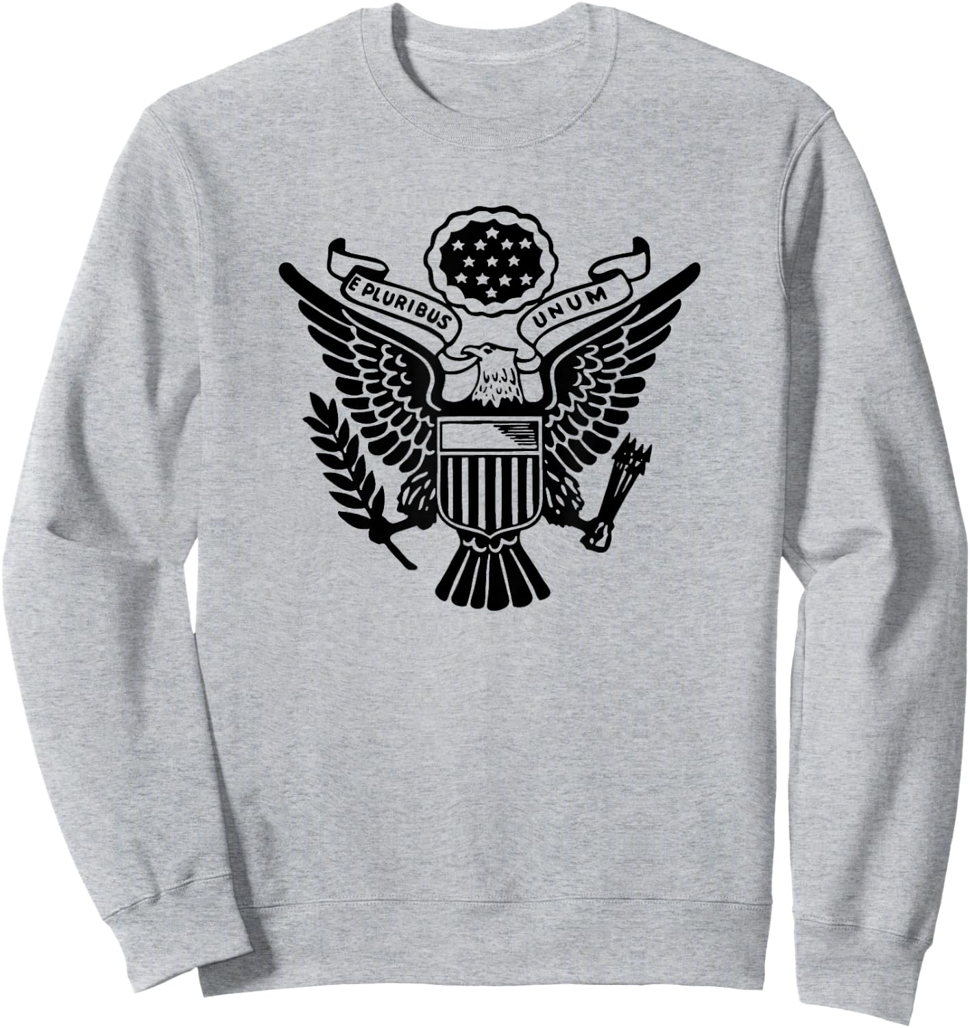 E Pluribus Unum US Eagle Crest Sweatshirt - Sweatshirt | Ash