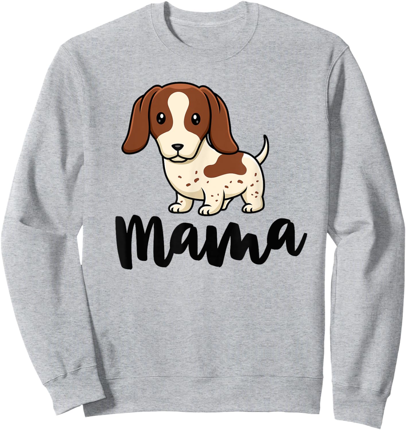 Piebald Dachshund Mama Shirt Doxie Mom Dog Lover Women Girls Kids Sweatshirt - Sweatshirt | Ash