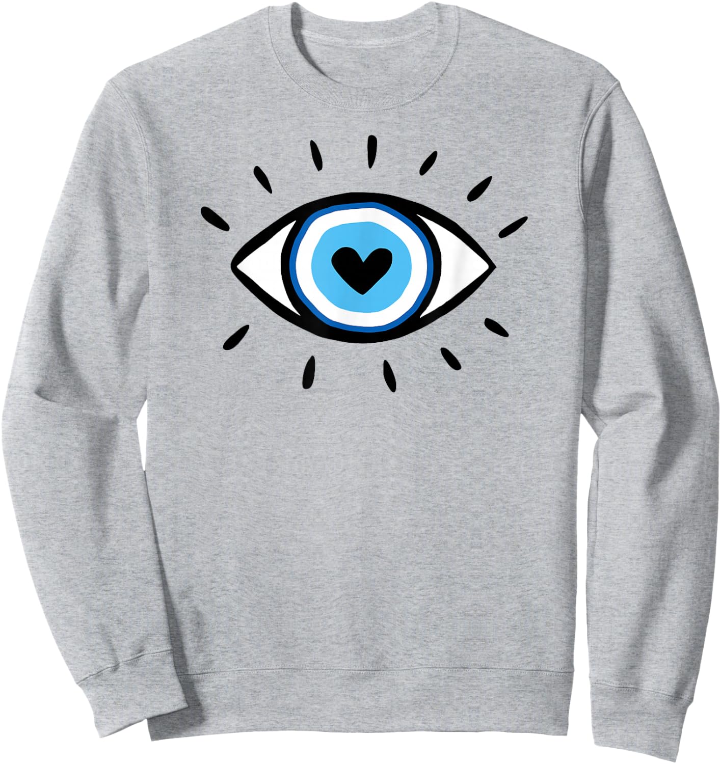 Evil Eye Spiritual Aesthetic Esoteric Mystical Themed Sweatshirt - Sweatshirt | Ash