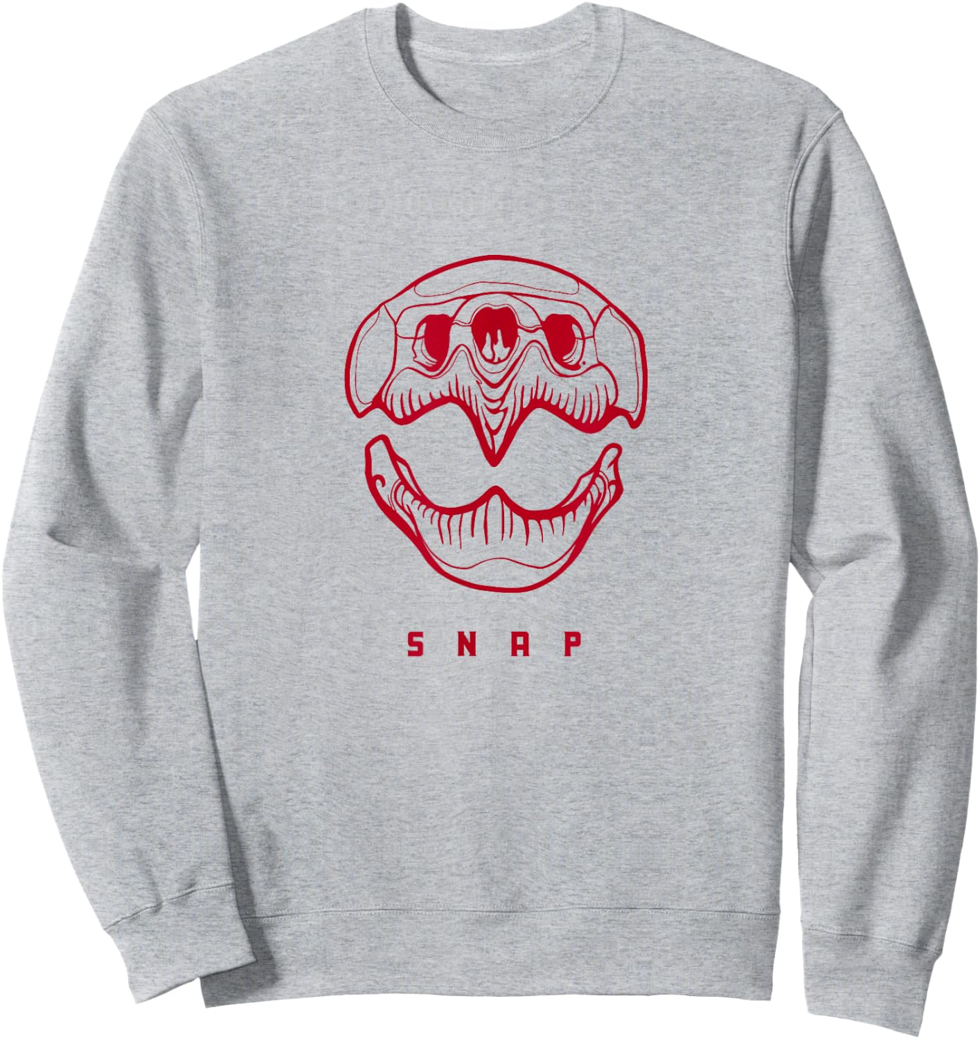 Alligator snapping turtle skull. Design for reptile lovers Sweatshirt - Sweatshirt | Ash