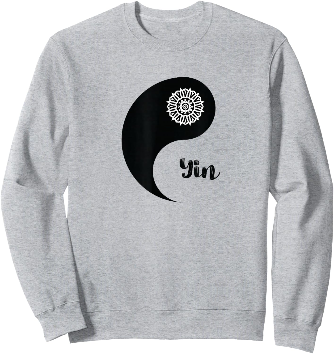 Valentines Day Couple Matching Shirt Men Women Yin & Yang Sweatshirt - Sweatshirt | Ash