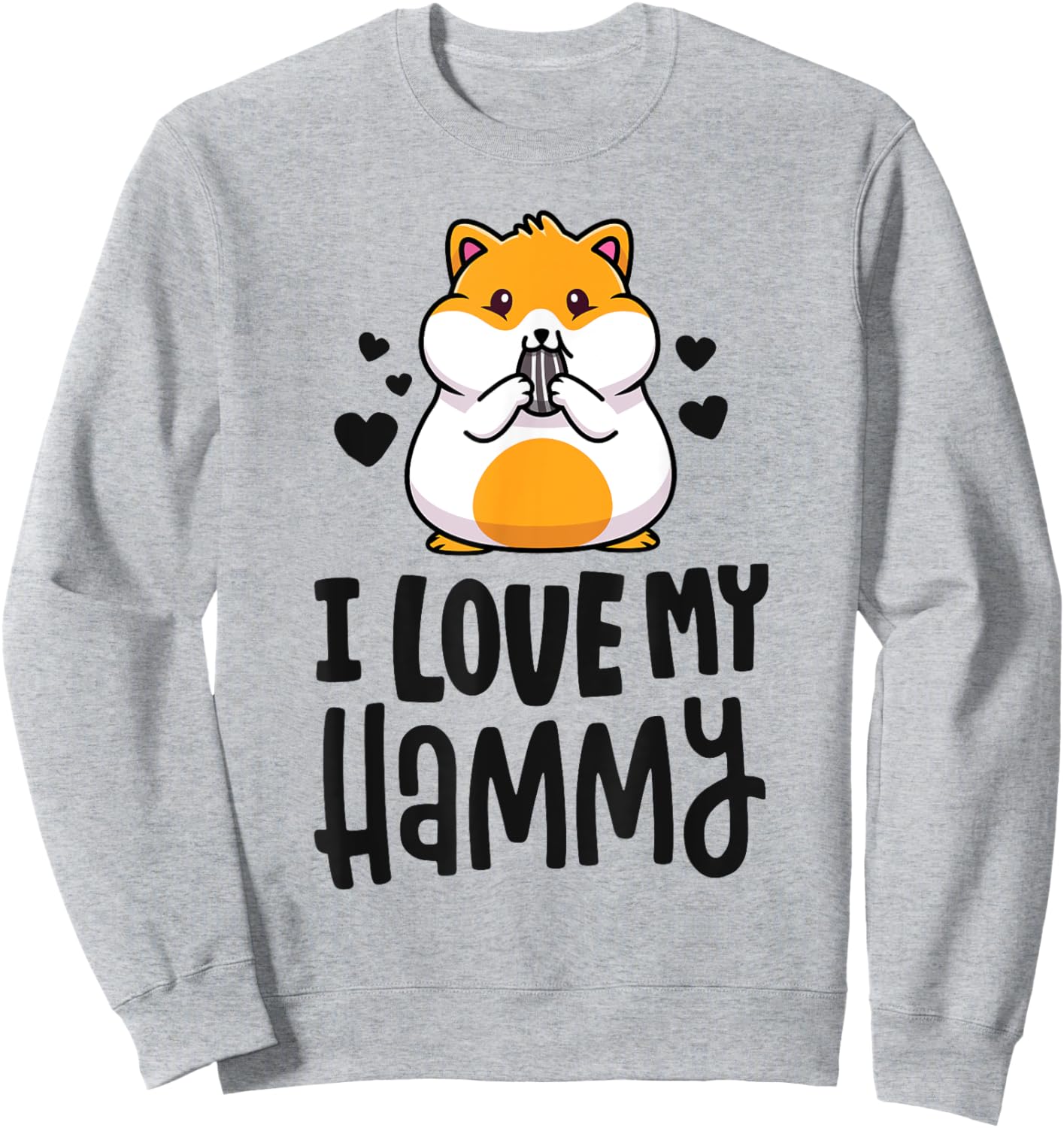 I Love My Hammy Shirt Cute Hamster Kawaii Shirt Kids Gift Sweatshirt - Sweatshirt | Ash