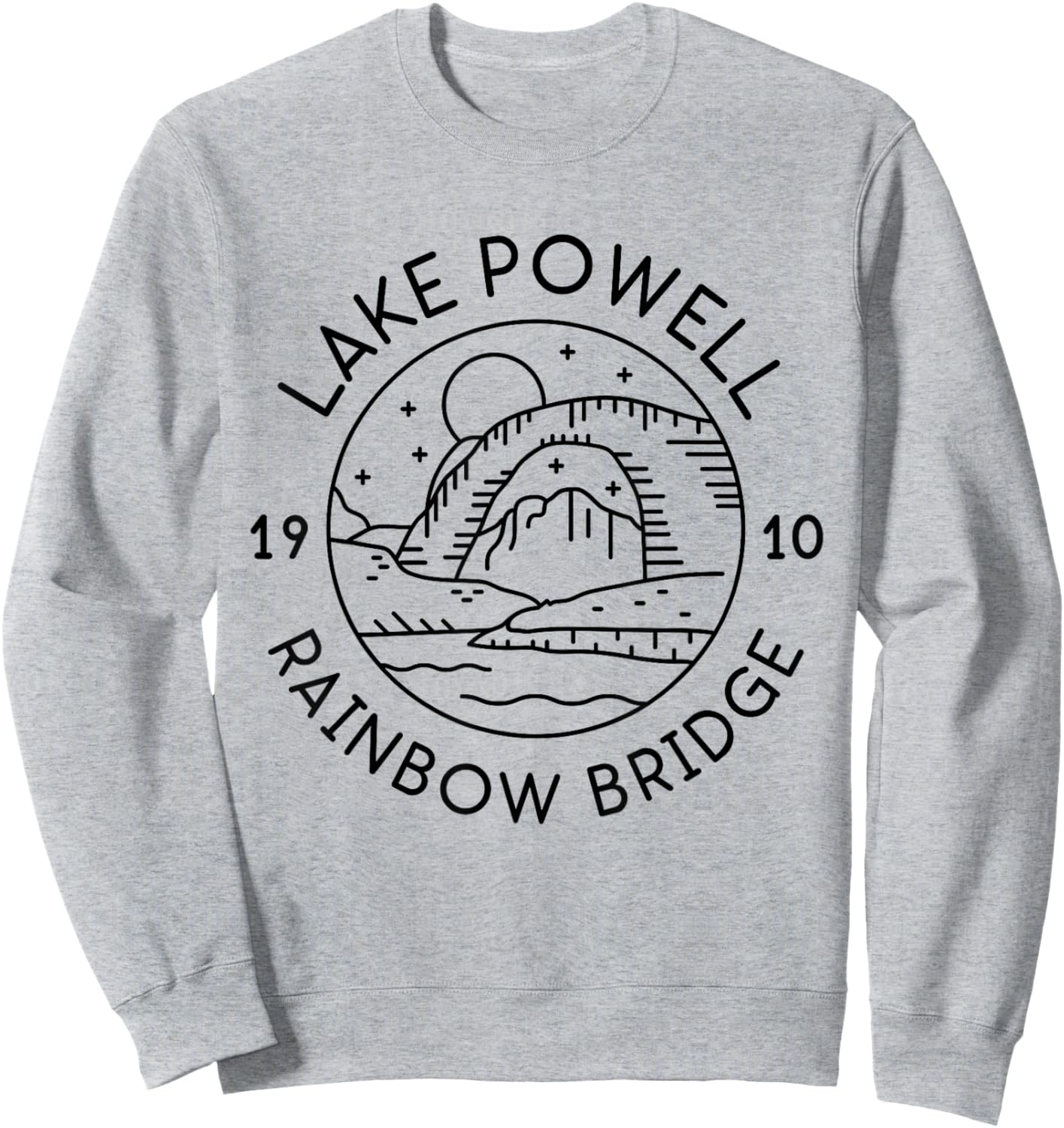 Lake Powell National Park 1910 Rainbow Bridge Monument Sweatshirt - Sweatshirt | Ash