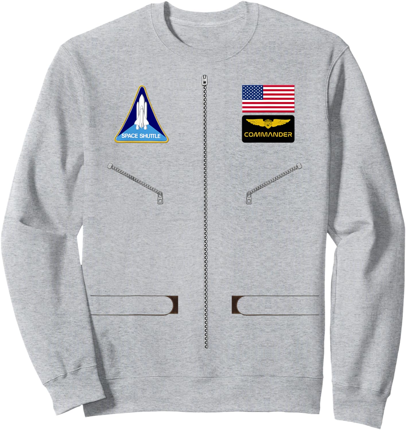 Astronaut Space Flight Suit Halloween Costume Birthday Gift Sweatshirt - Sweatshirt | Ash