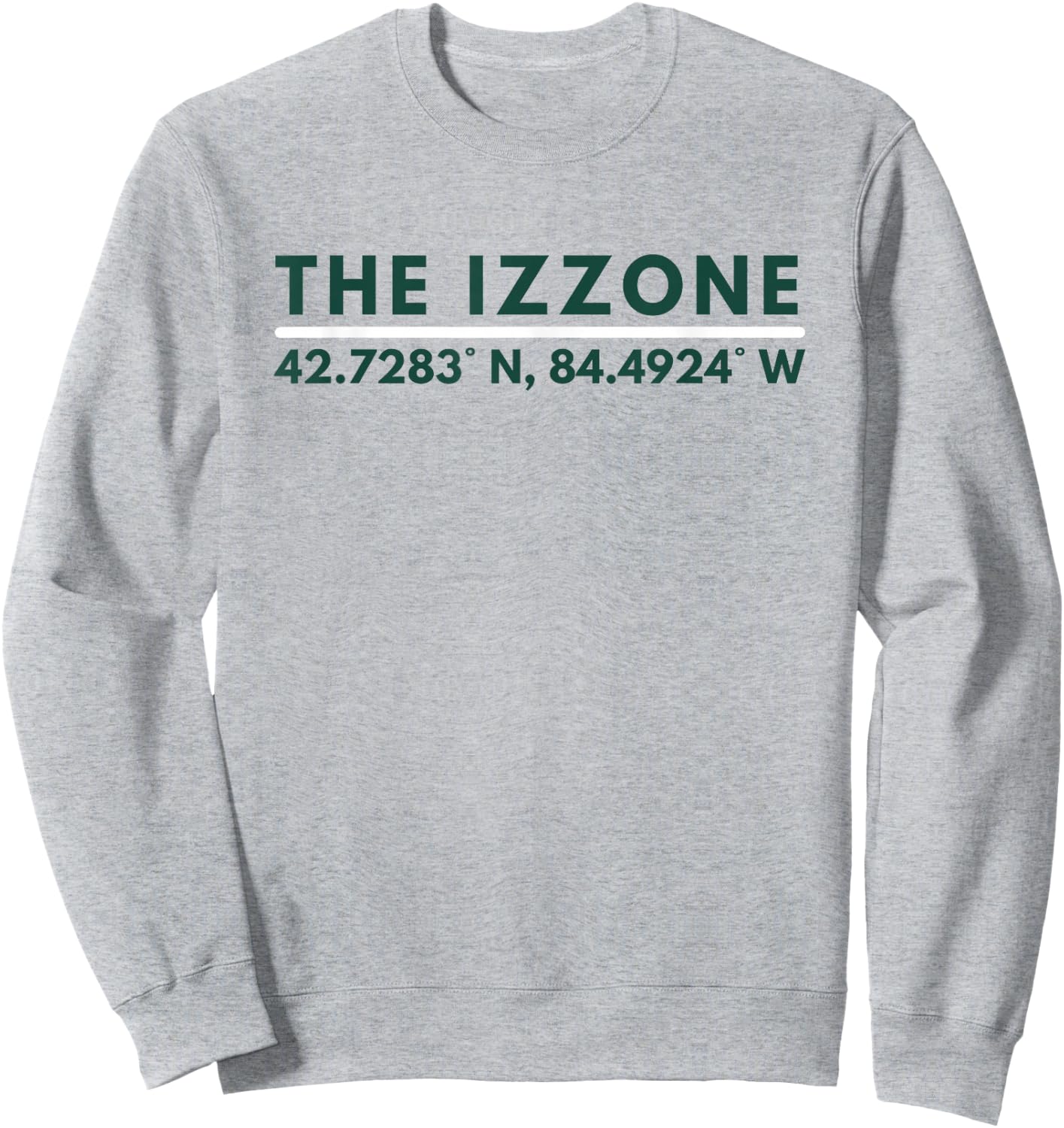 Michigan MI Athletics The Izzone Latitude Longitude Sweatshirt - Sweatshirt | Ash