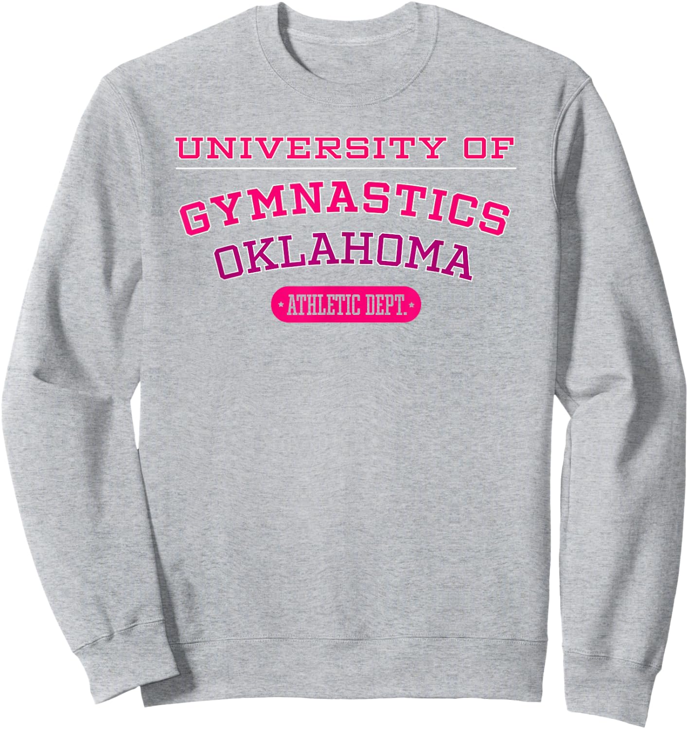 University of Gymnastics OKLAHOMA Athletic Dept. Sweatshirt - Sweatshirt | Ash