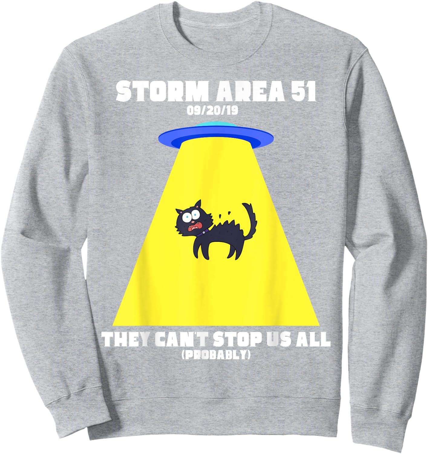 Storm Area 51 They Can't Stop Us All Sweatshirt - Sweatshirt | Ash