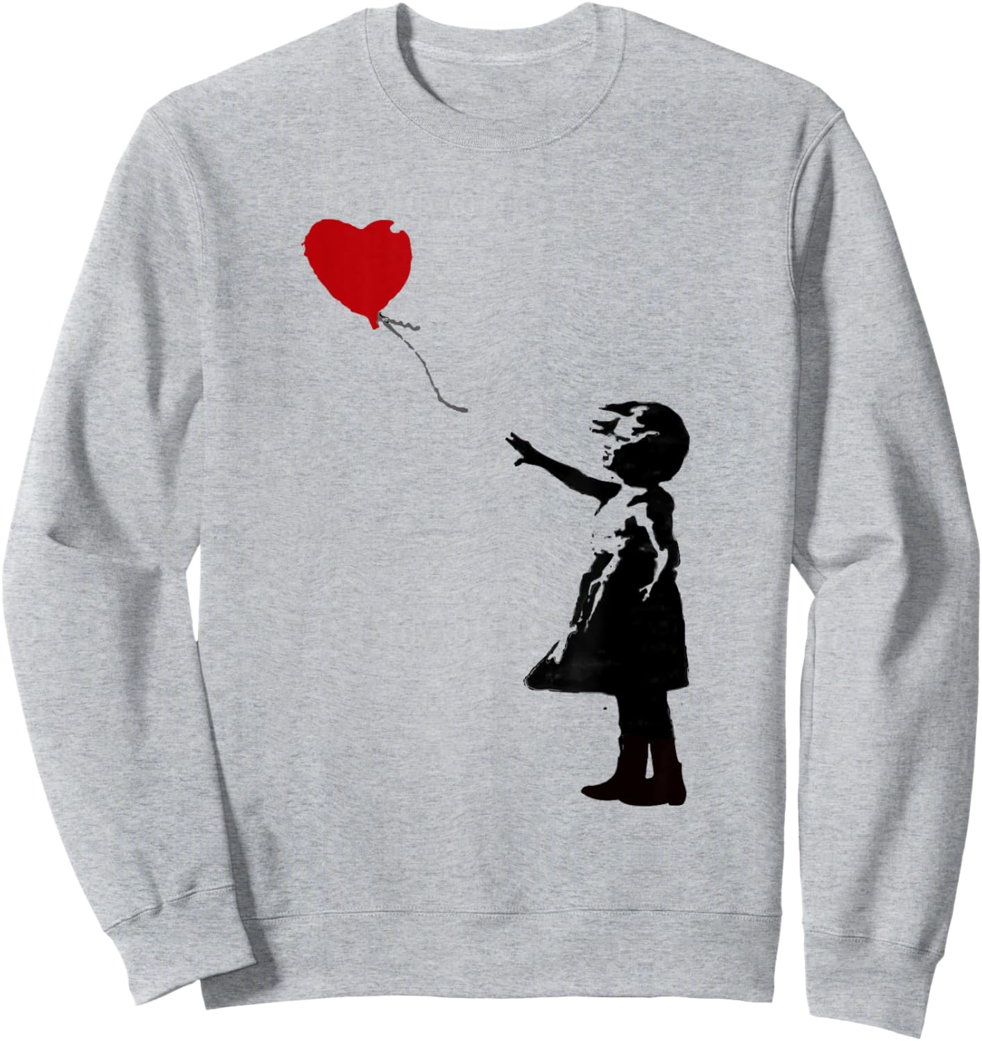 Heart Balloon Girl Sweatshirt - Sweatshirt | Ash