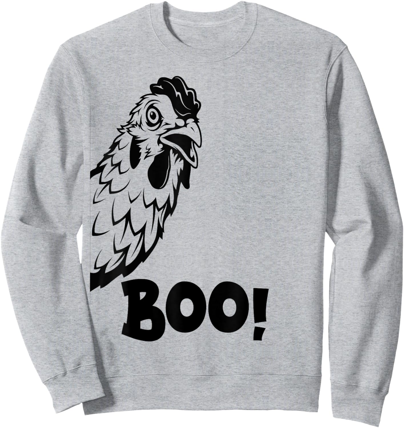 Boo Chiken Shirt Hen Hiding Peekaboo Scary Halloween Chicken Sweatshirt - Sweatshirt | Ash