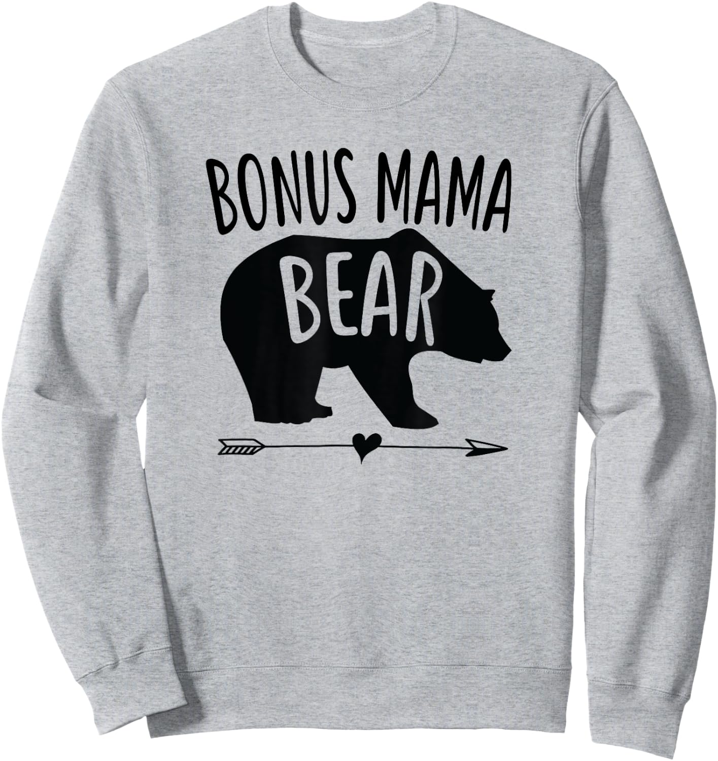 Bonus Mama Mom Bear Stepmom Mother's Day Gift Sweatshirt - Sweatshirt | Ash
