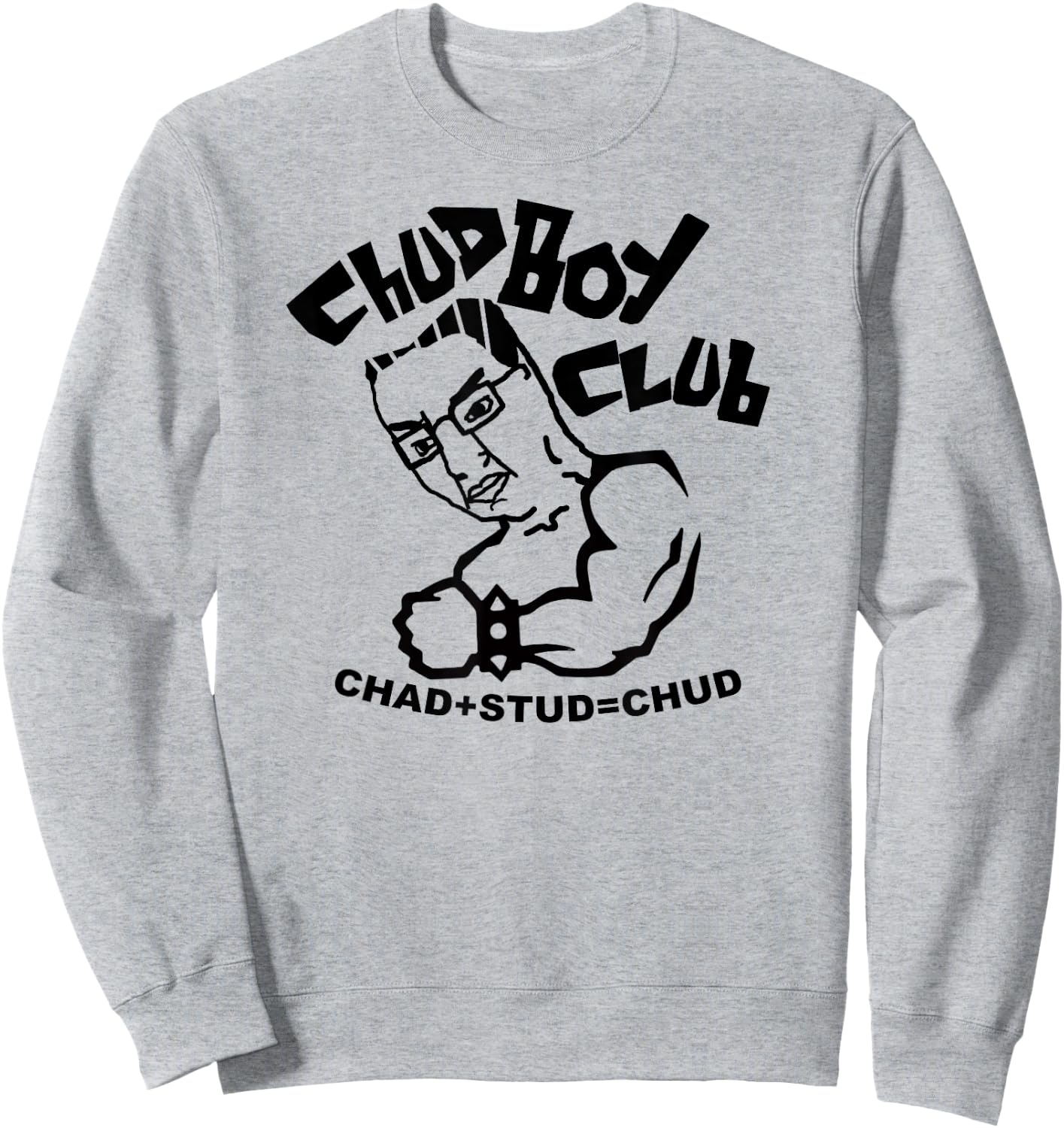 Chud Boy Club Chad Stud Meme Sweatshirt - Sweatshirt | Ash