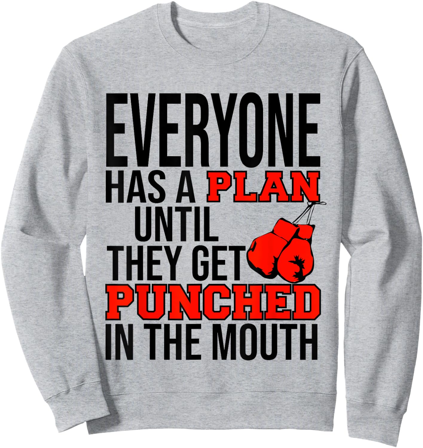 Everyone Has a Plan Until They Get Punched in the Mouth Sweatshirt - Sweatshirt | Ash