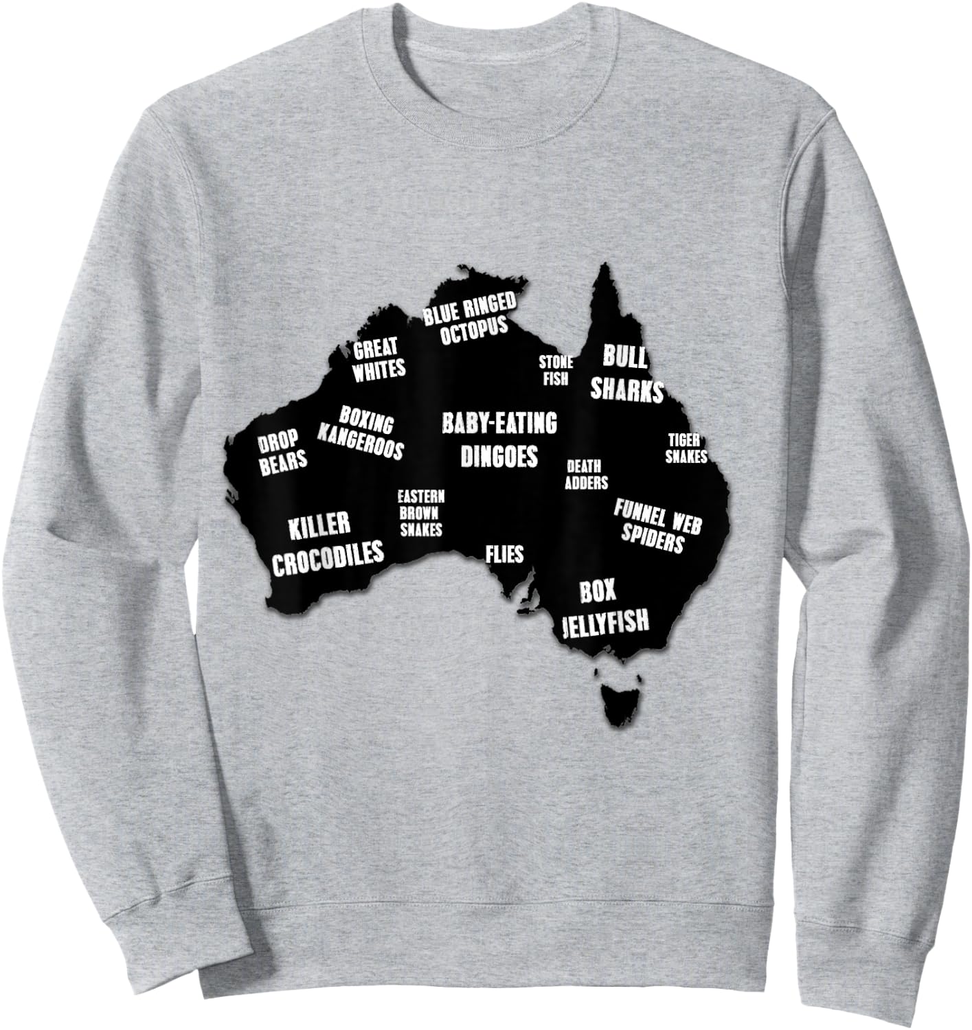 Funny Dangerous Animals of Australia Sweatshirt - Sweatshirt | Ash