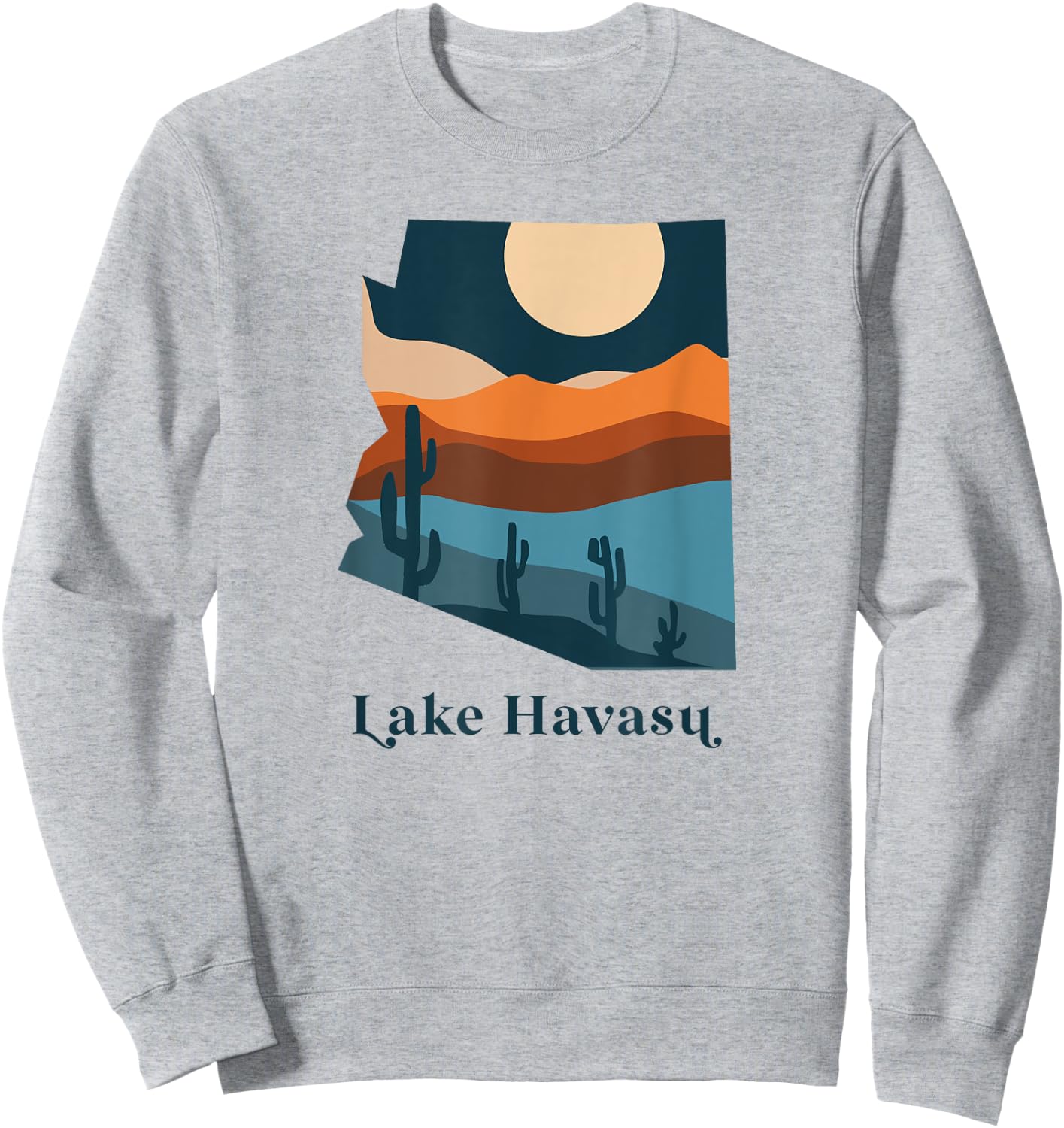 Lake Havasu Arizona Desert Style Boho AZ Landscape Sweatshirt - Sweatshirt | Ash