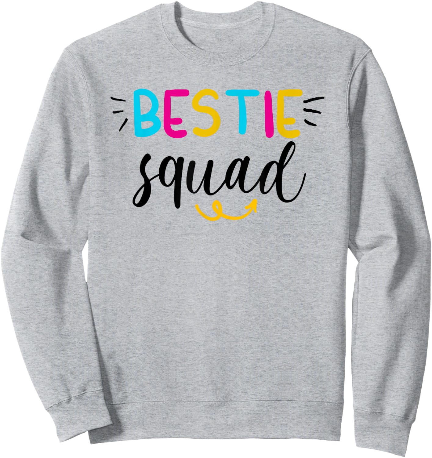 Bestie Squad Best Friends Sweatshirt - Sweatshirt | Ash