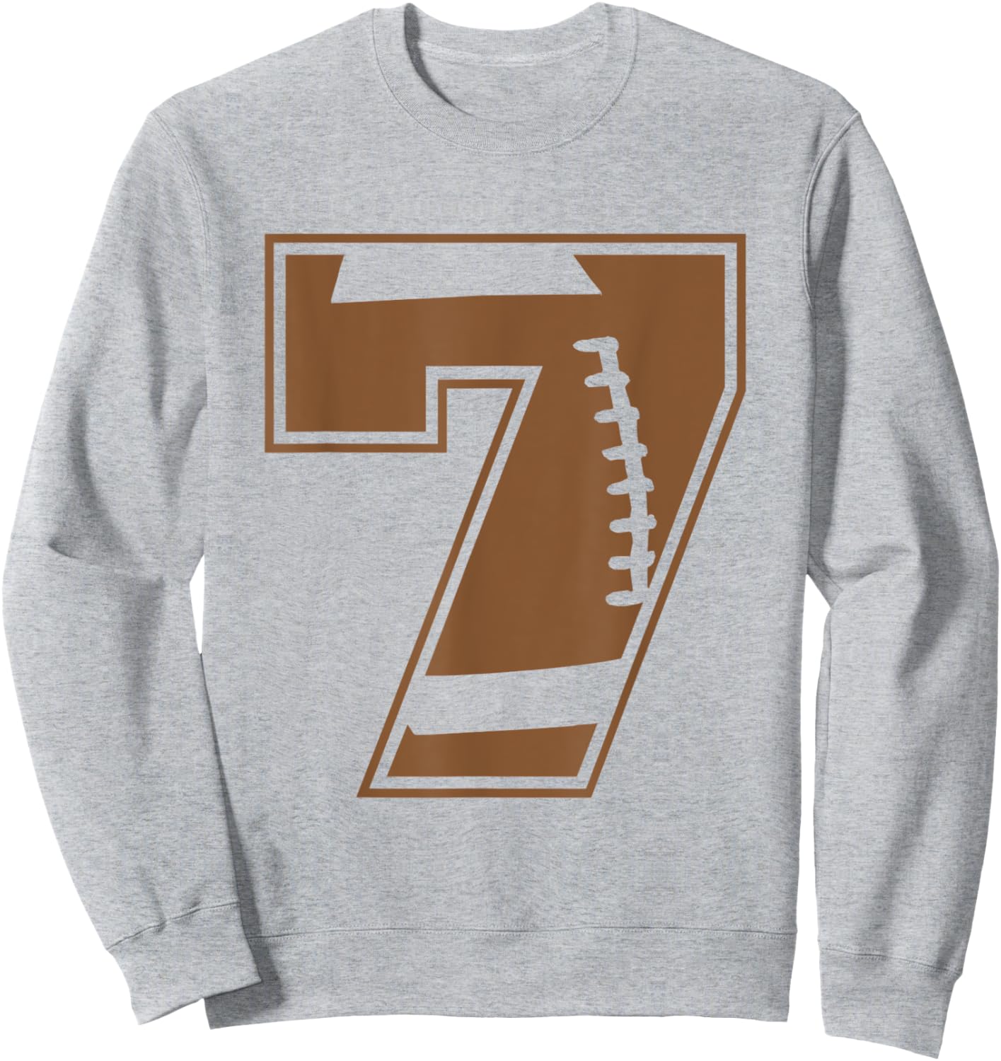 Football 7 Jersey Number Sweatshirt - Sweatshirt | Ash