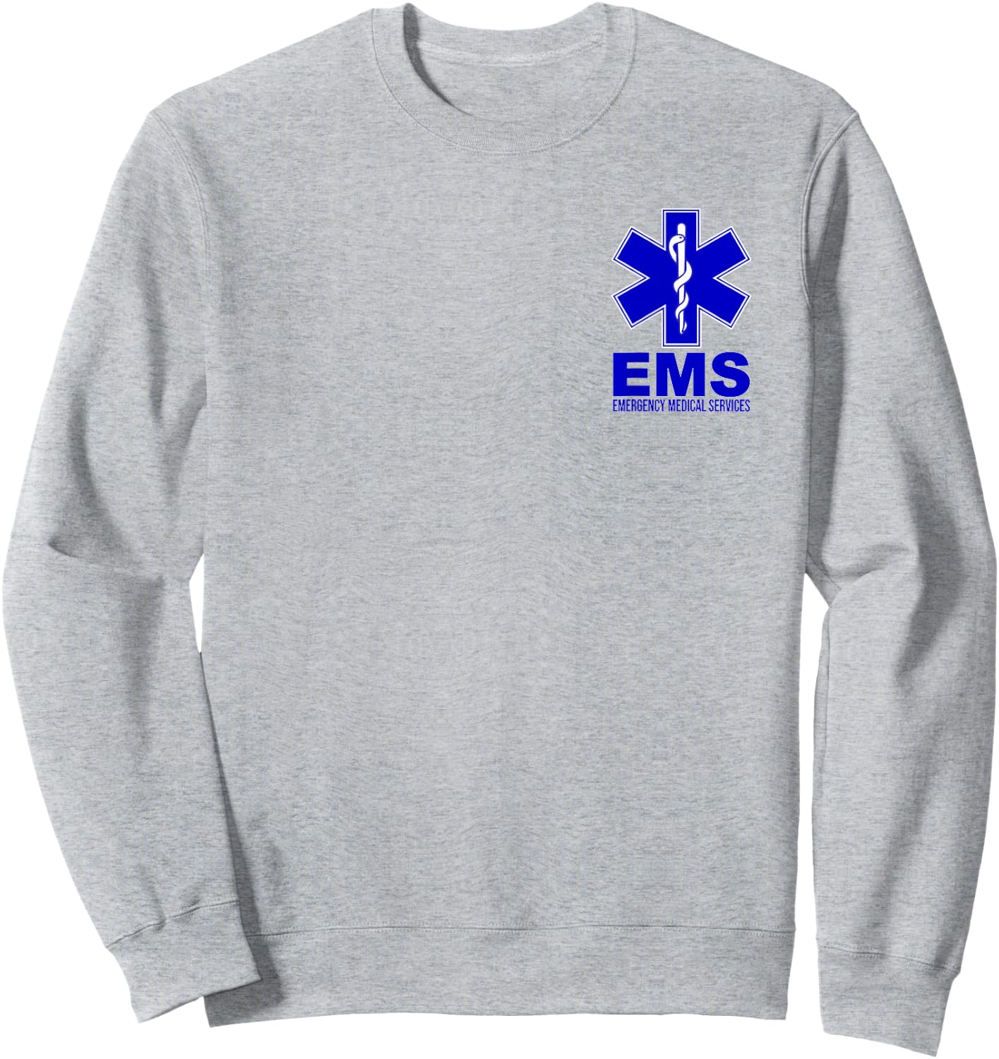 Ems Star of Life Emergency Medical Services Emt Paramedic Sweatshirt - Sweatshirt | Ash