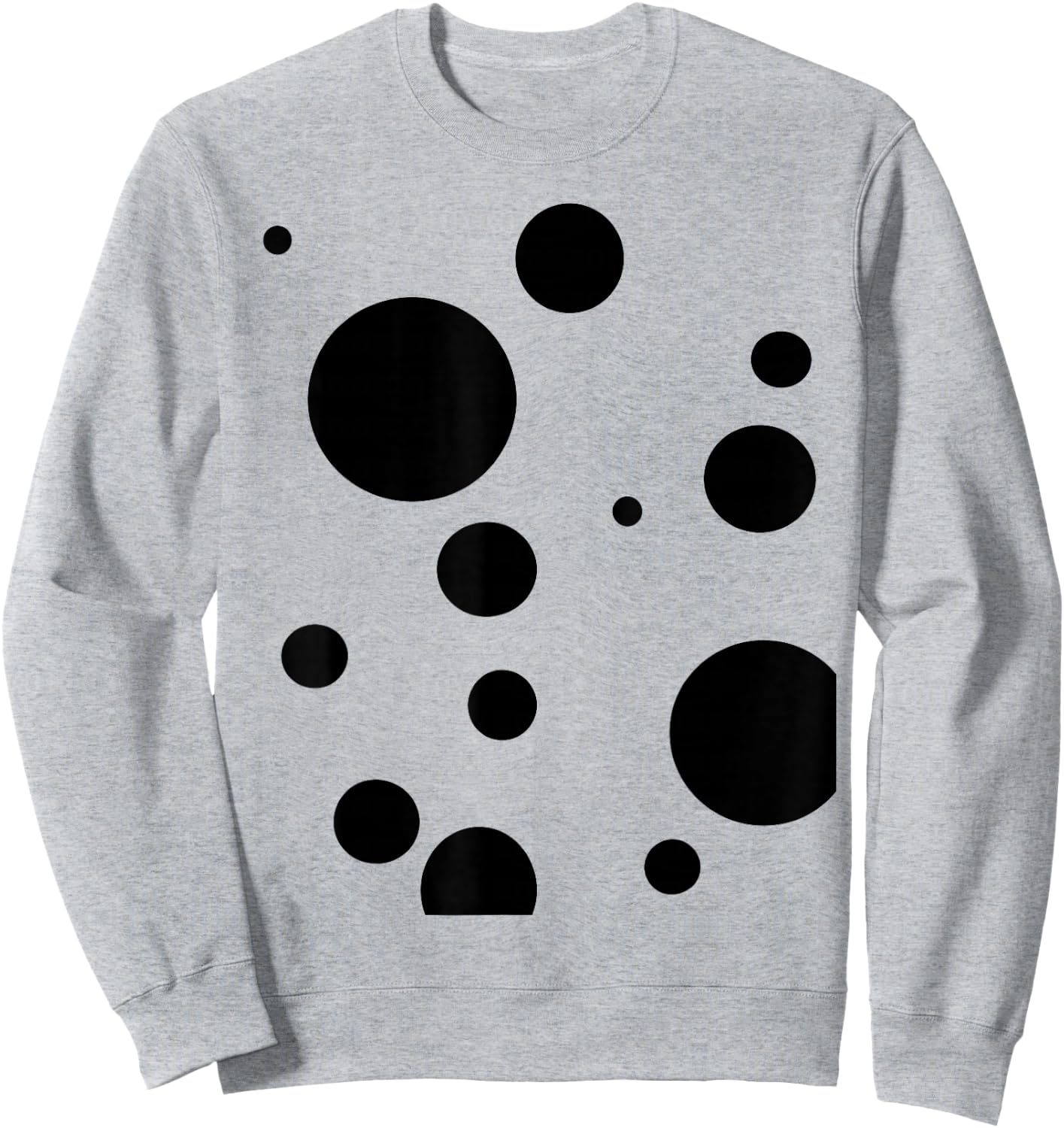 Polka dot Dalmatian Black White Abstract Fun Sweatshirt - Sweatshirt | Ash