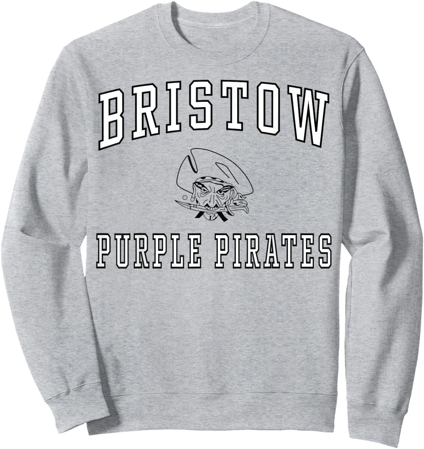 Bristow High School Purple Pirates C1 Sweatshirt - Sweatshirt | Ash
