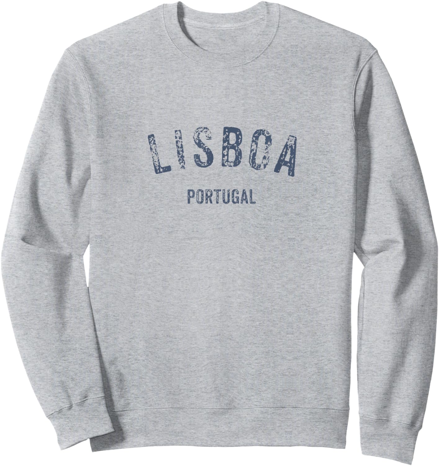 Lisboa Portugal Vintage Distressed Lisbon Travel Souvenir Sweatshirt - Sweatshirt | Ash