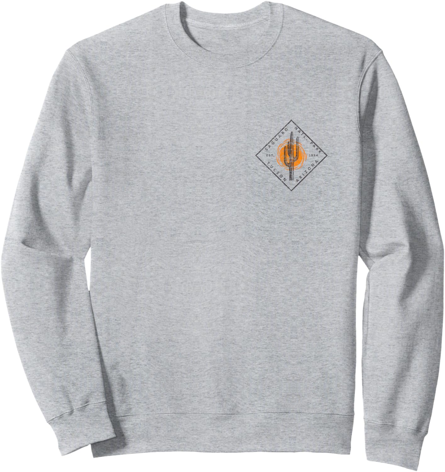 (2 Sided Print) Saguaro Cactus National Park Tucson Arizona Sweatshirt - Sweatshirt | Ash