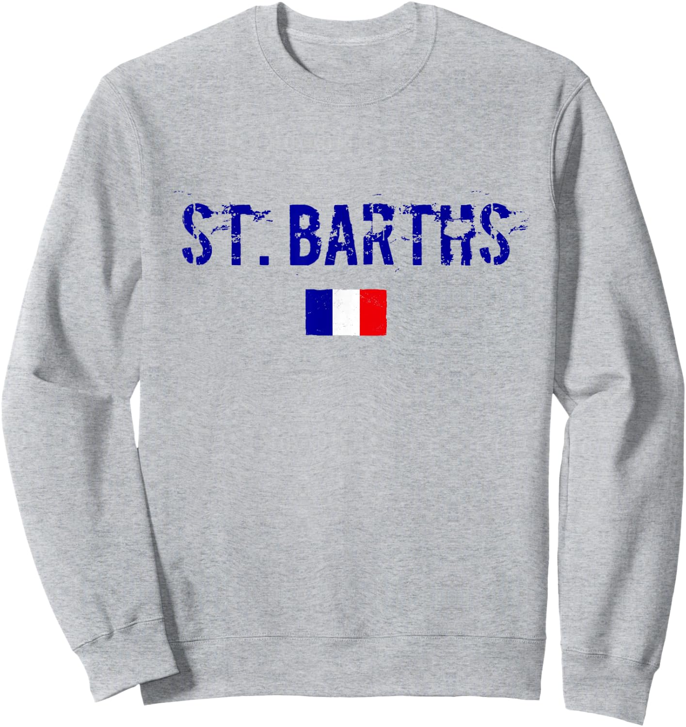 Saint-Barthelemy Blue Women's Men's Holiday Flag St. Barths Sweatshirt - Sweatshirt | Ash