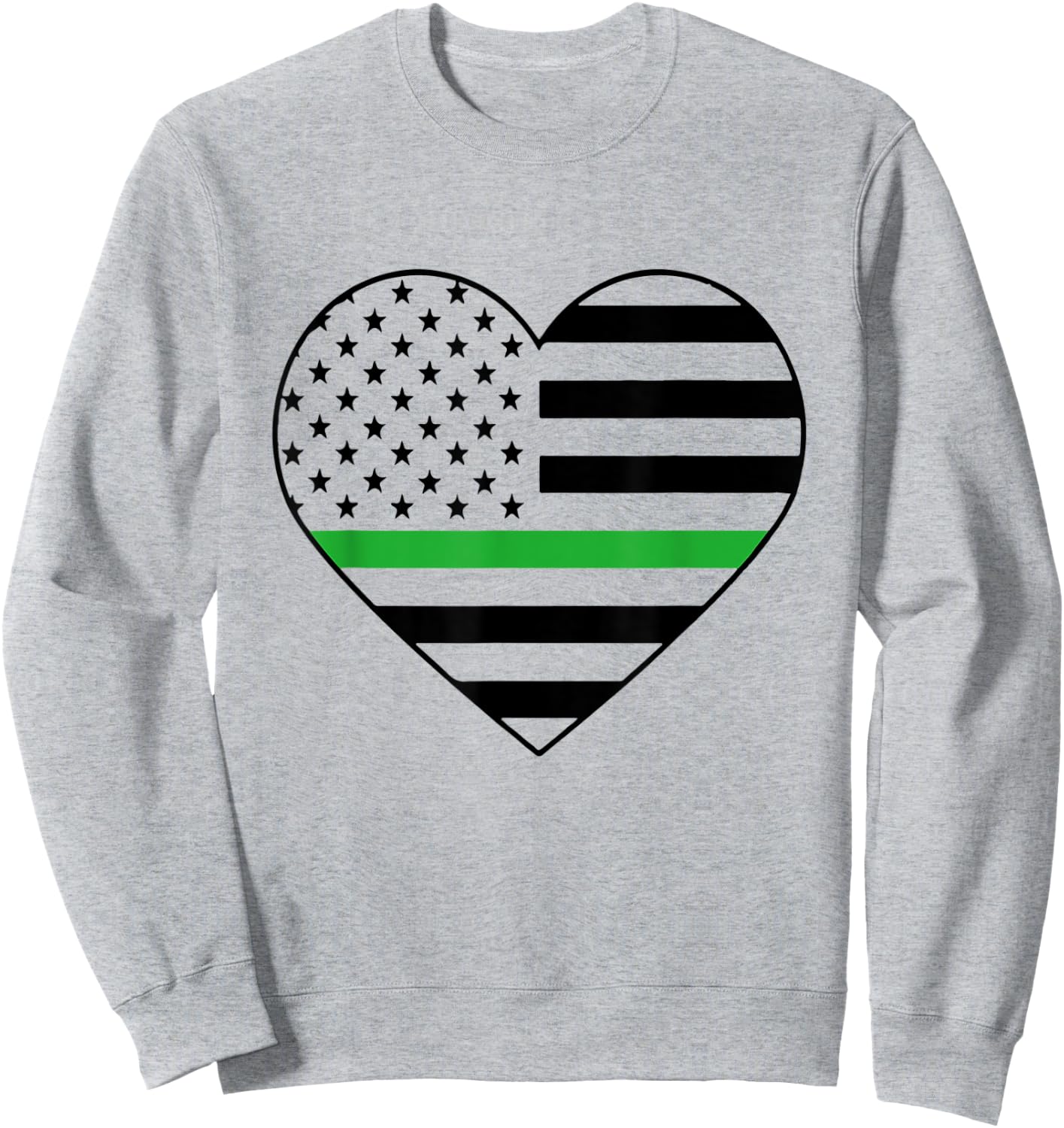 Green Line Military Border Patrol Park Ranger Women's Gift Sweatshirt - Sweatshirt | Ash