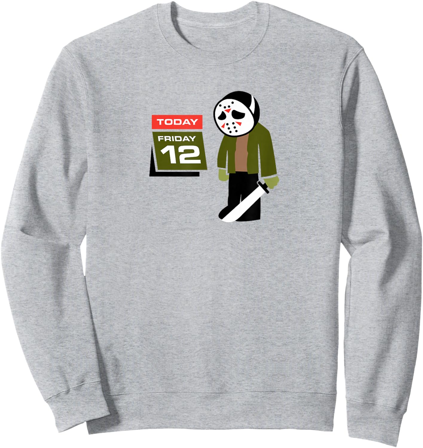 Logo Candy Jason Hates Friday 12th - Funny -Adults White Cotton Polyester Halloween Sweatshirt - Sweatshirt | Ash