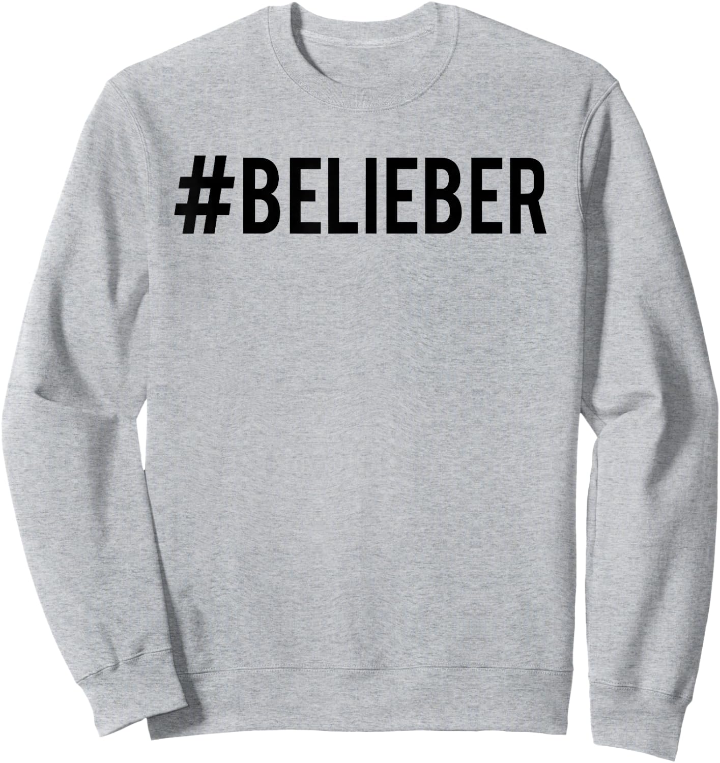 Justin Bieber Official #Belieber Hashtag Sweatshirt - Sweatshirt | Ash