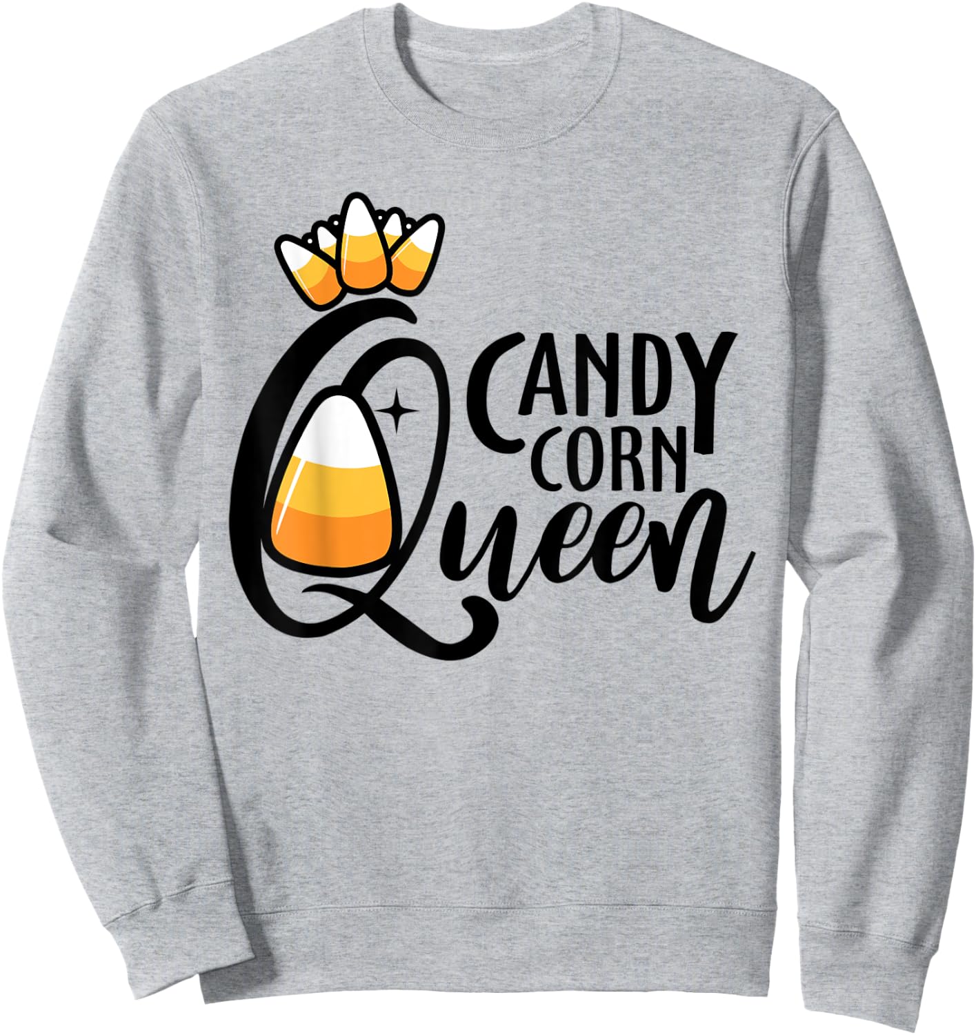 Candy Corn Queen Funny Halloween Costume Sweatshirt - Sweatshirt | Ash