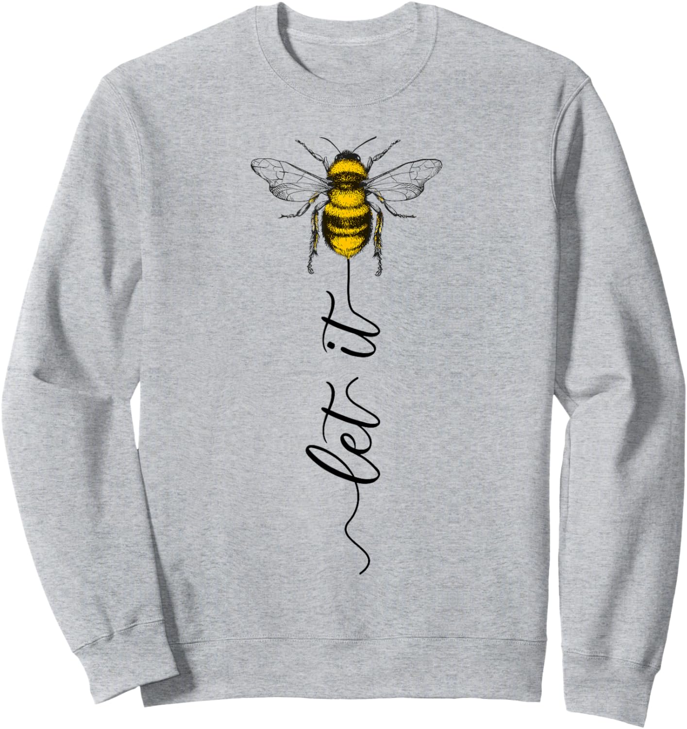 Let It Bee Bienen Wespen Blume Zeichnung Organiqed Cute Bee Beekeeper Line Art Lady Sweatshirt - Sweatshirt | Ash