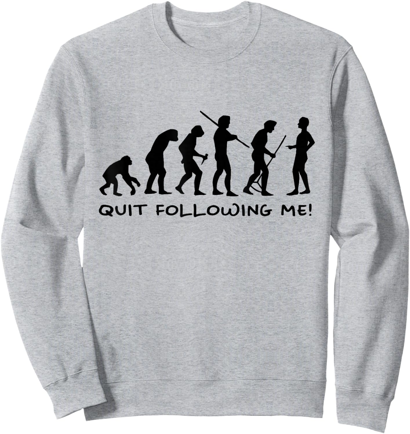 Funny Human Evolution Anthropology Science Men Women Gifts Sweatshirt - Sweatshirt | Ash