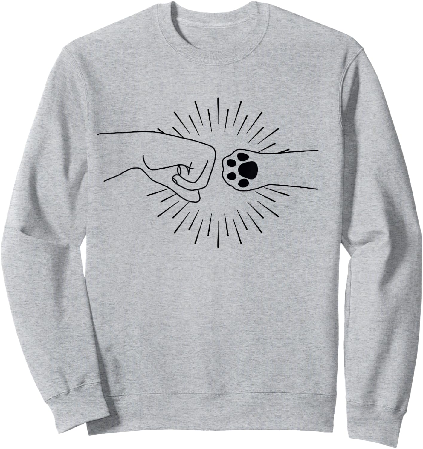 Cat Lover Fist Bump Women Girls Kids Sweatshirt - Sweatshirt | Ash