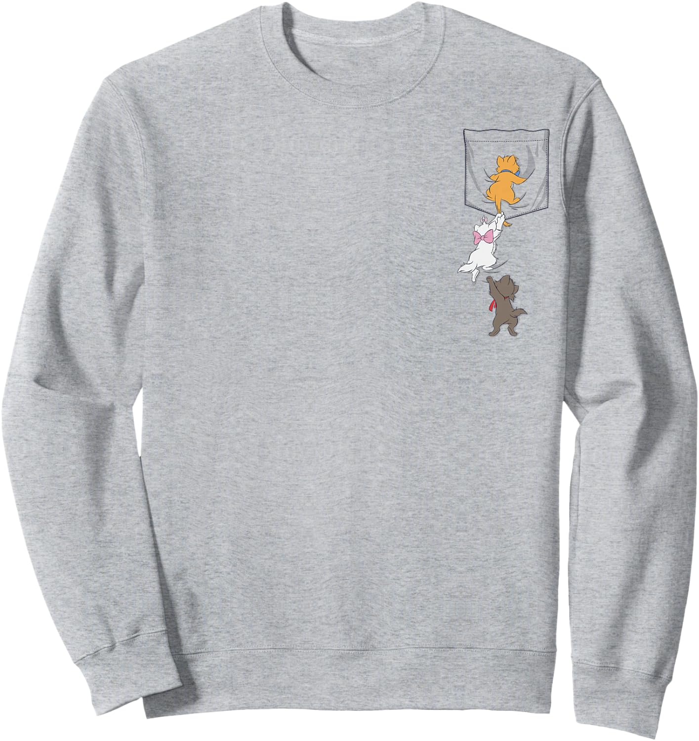 Disney The Aristocats Kitten Pocket Small Sweatshirt - Sweatshirt | Ash