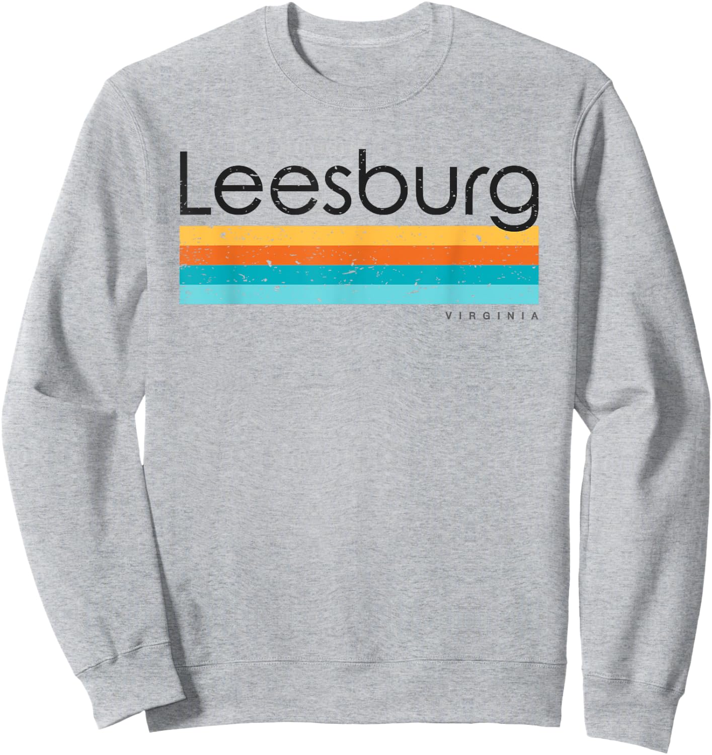 Vintage Leesburg Virginia VA Retro Design Sweatshirt - Sweatshirt | Ash