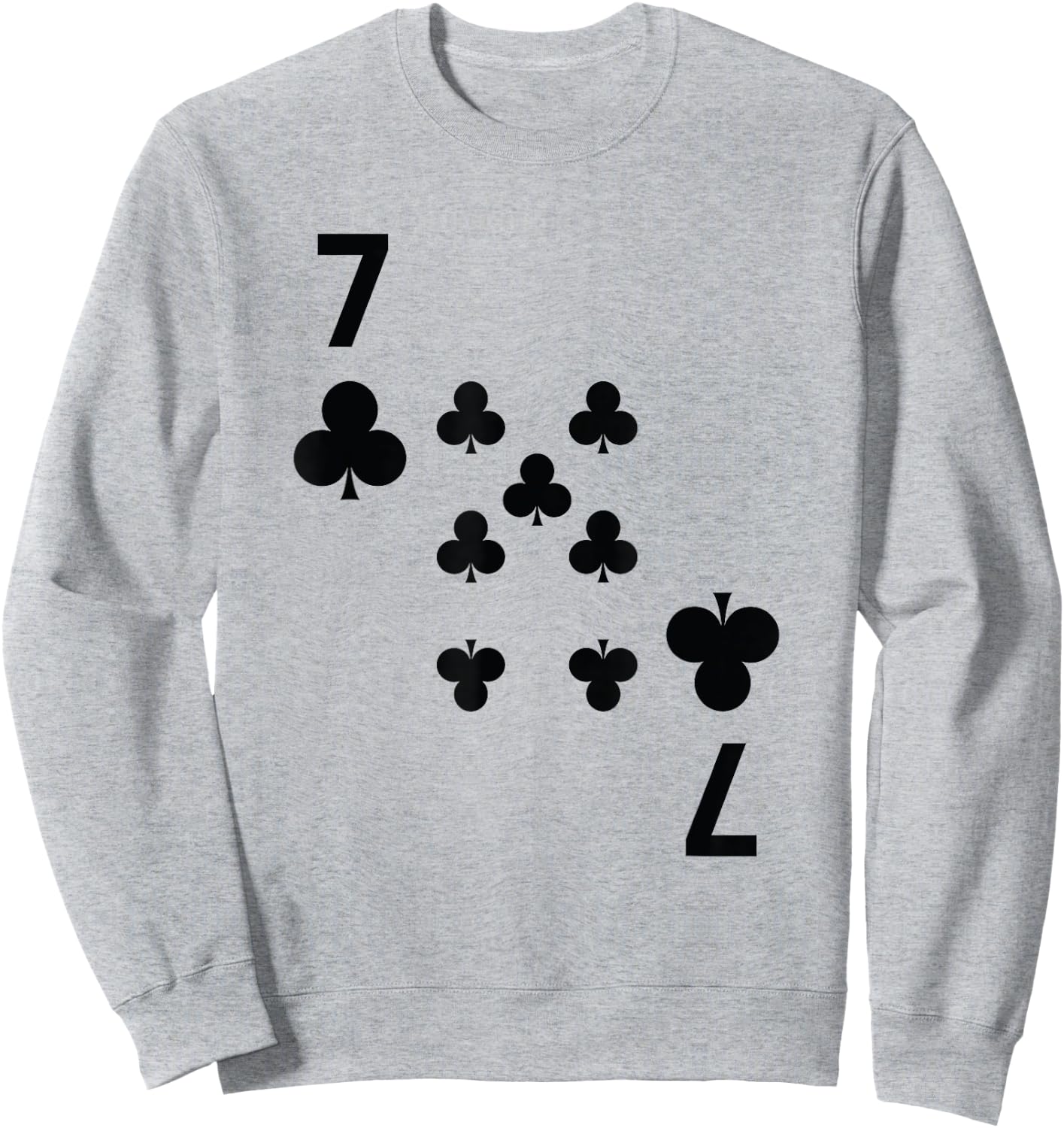 Seven of Clubs poker playing card costume shirt Sweatshirt - Sweatshirt | Ash