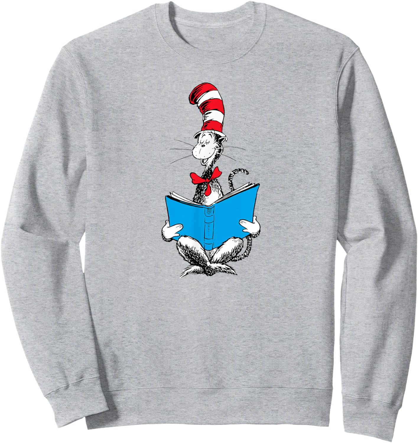 Dr. Seuss Reading Cat Sweatshirt - Sweatshirt | Ash