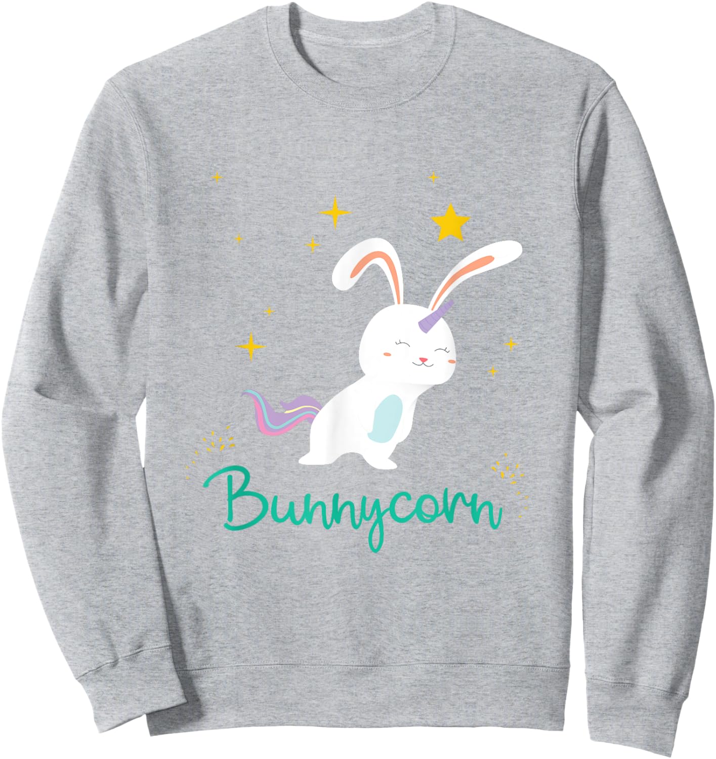 Bunnycorn Unicorn Bunnies Cute Funny Rabbit Sweatshirt - Sweatshirt | Ash