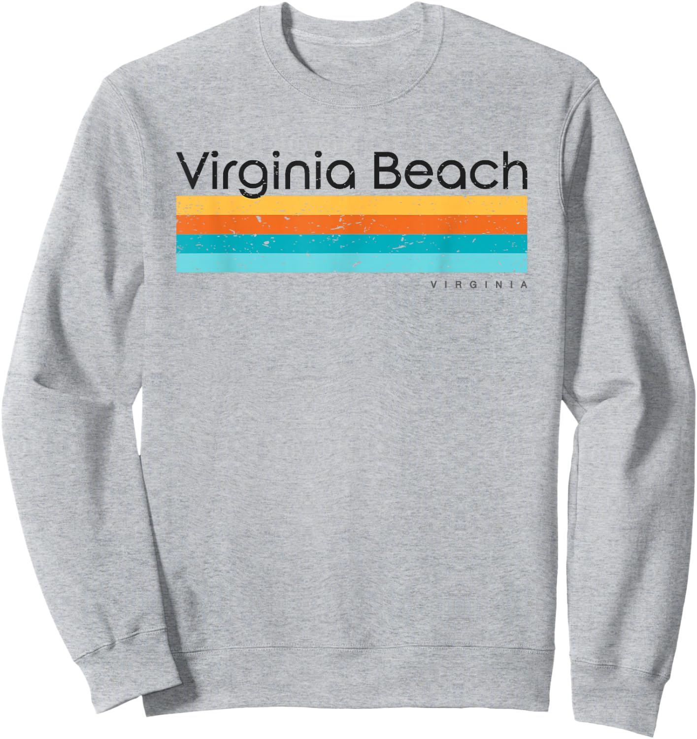 Vintage Virginia Beach Virginia VA Retro Design Sweatshirt - Sweatshirt | Ash