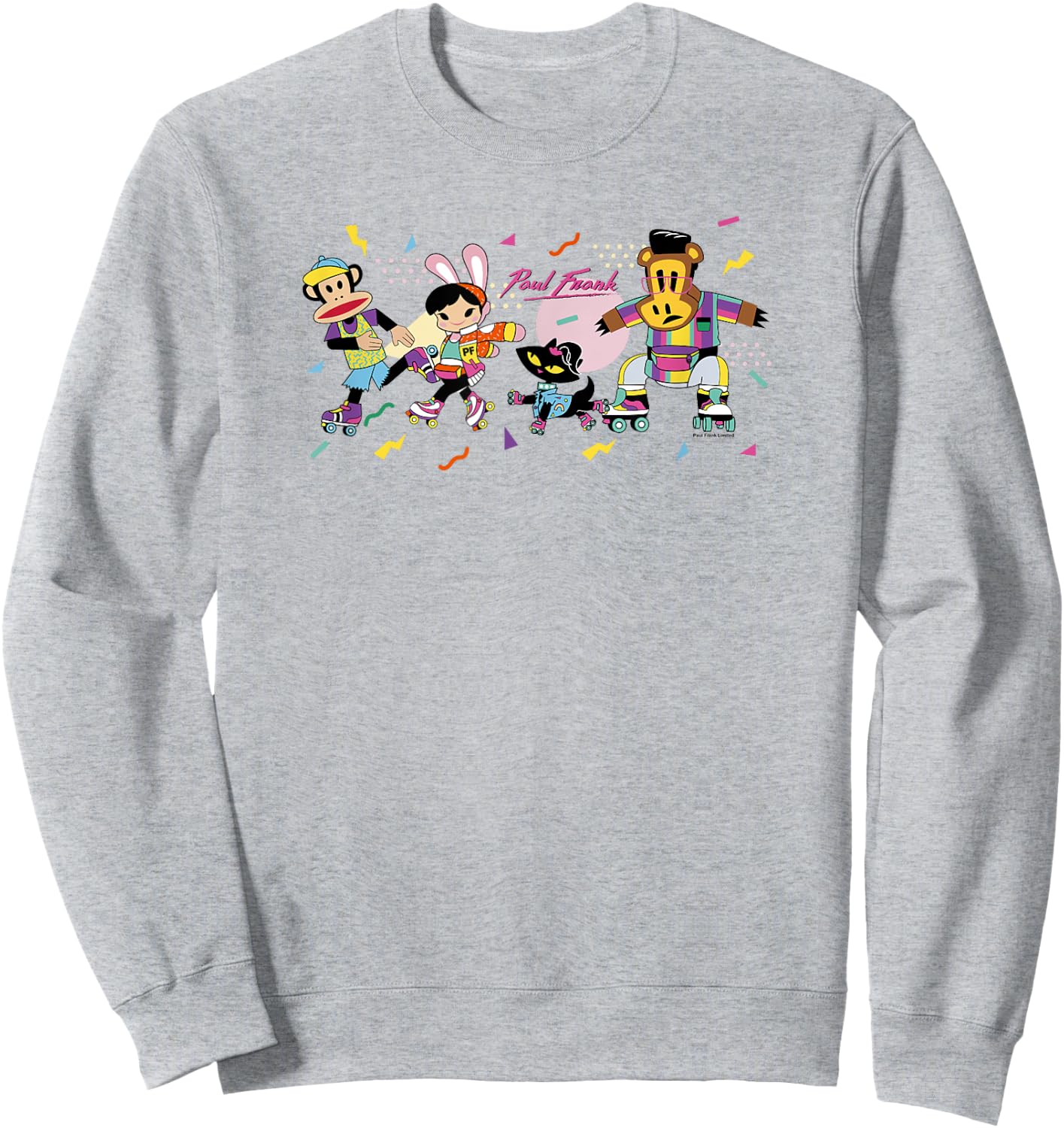Paul Frank Retro Group Skate Party Sweatshirt - Sweatshirt | Ash