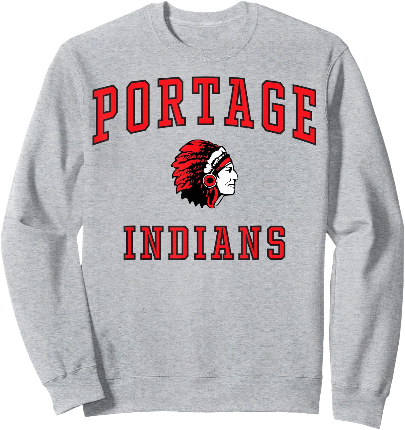 Portage High School Indians C1 Sweatshirt - Sweatshirt | Ash