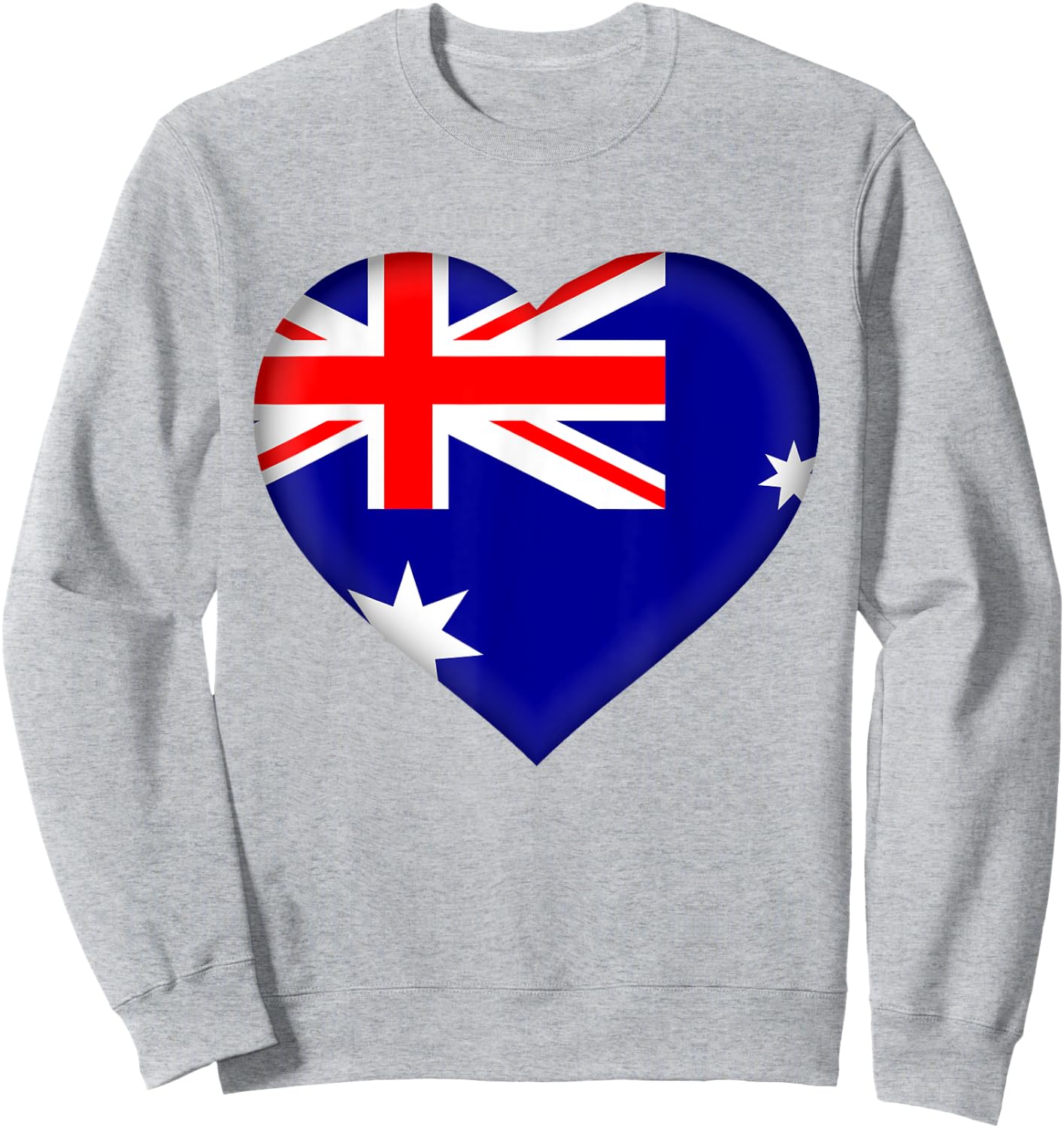 I Love Australia | Australian Flag Heart Outfit Sweatshirt - Sweatshirt | Ash