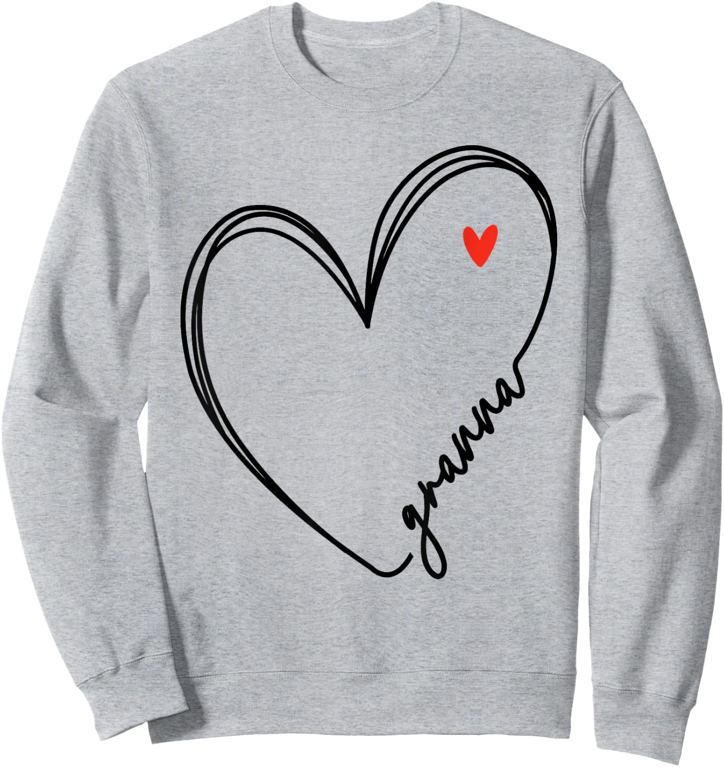 Cute granna With Heart Girl Women Mom Mother Sweatshirt - Sweatshirt | Ash