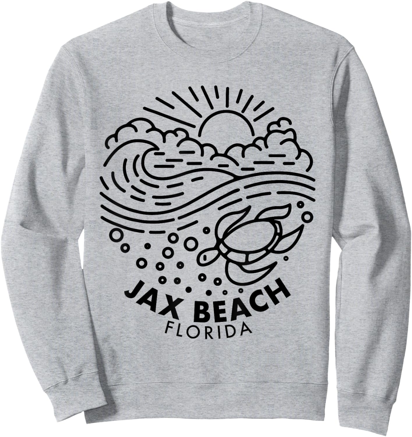 Jax Beach Florida Vintage Women Kids Sweatshirt - Sweatshirt | Ash
