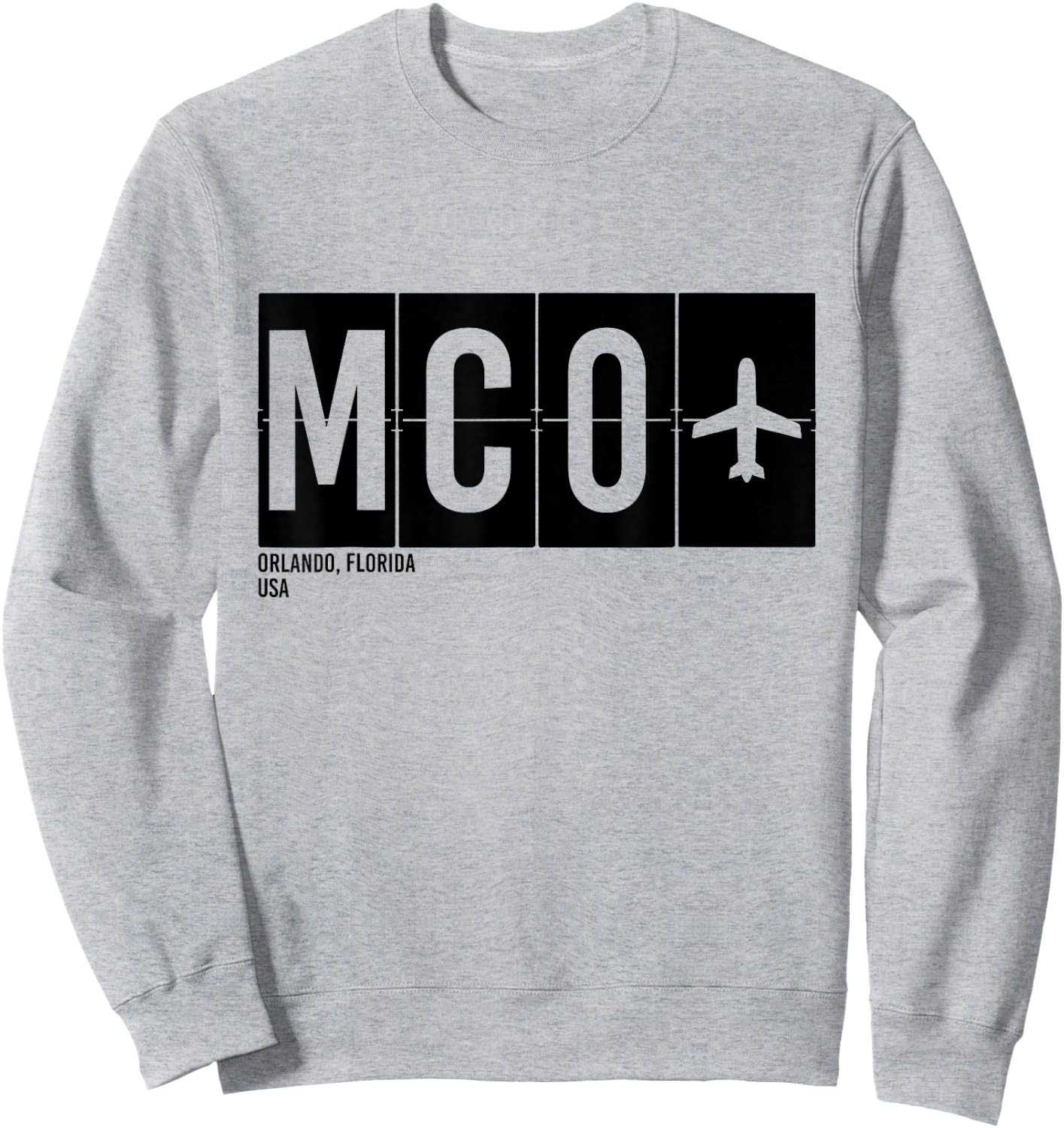 MCO Orlando Florida USA Airport Code International Travel Sweatshirt - Sweatshirt | Ash