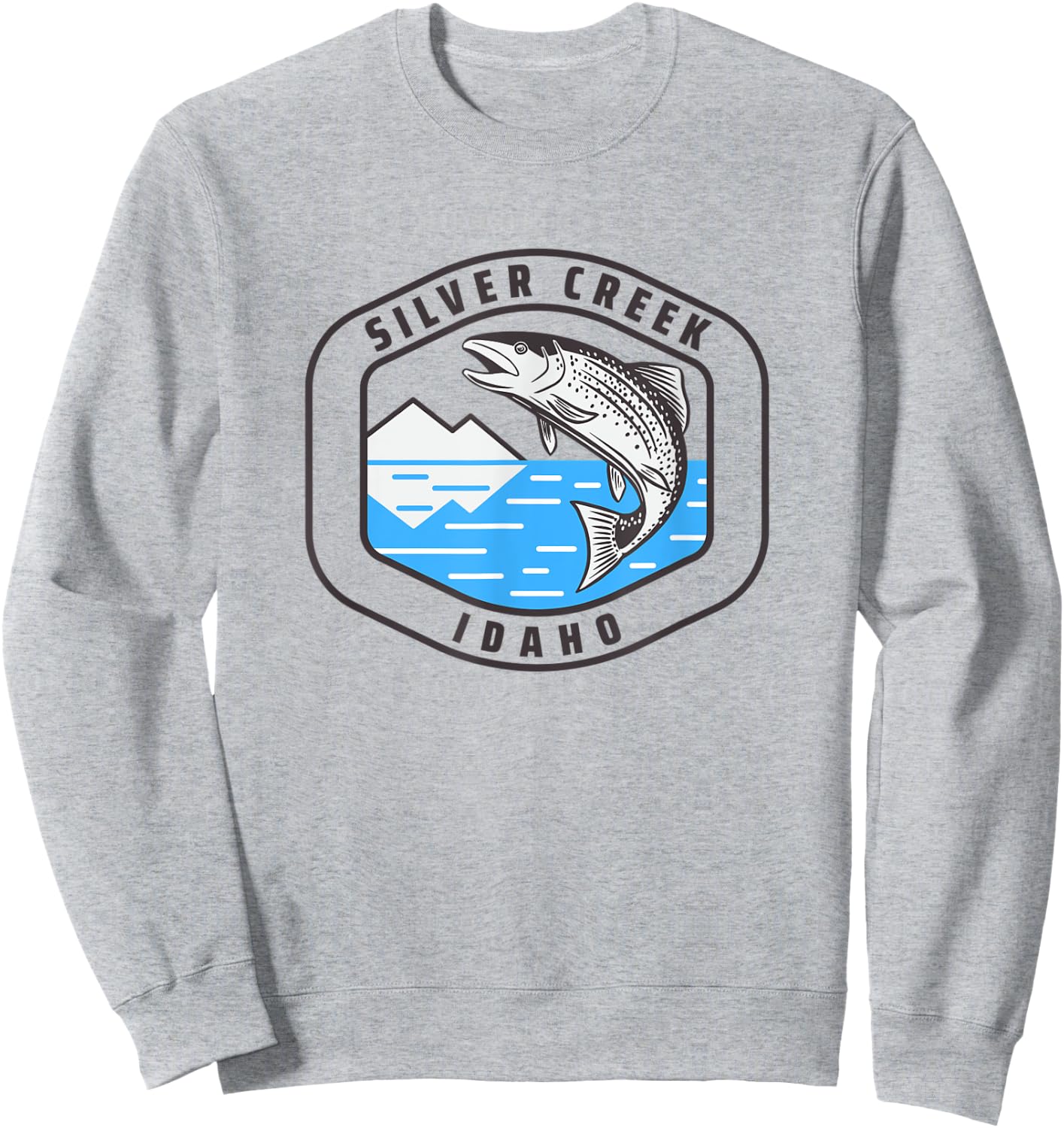 Silver Creek Idaho - Fly Fishing Fisherman Sweatshirt - Sweatshirt | Ash