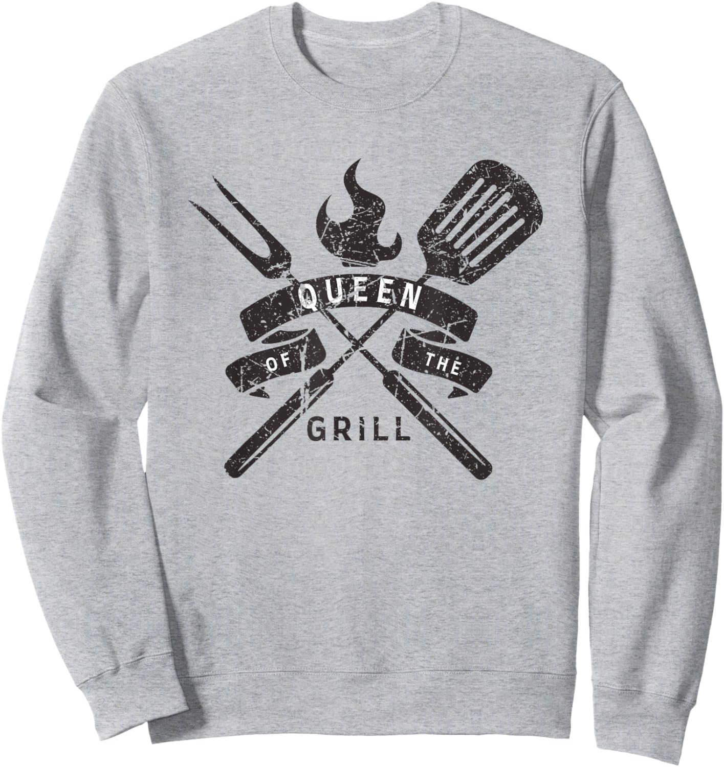 Queen of the Grill - Grilling Master Quote Sweatshirt - Sweatshirt | Ash